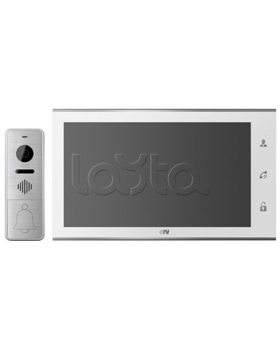 Комплектвидеодомофона CTV-DP4105AHD (белый) в Томске Комплекты домофонов Pintop.ru