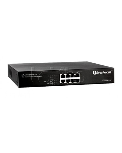 Коммутатор PoE 8-портовый EverFocus ES0802-41 в Томске Коммутаторы Pintop.ru